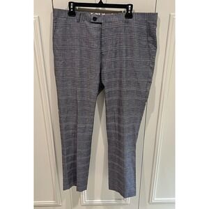 Paisley & Gray Men's Blue Glen Plaid Dress Pants‎ Size 38 Preppy Academia